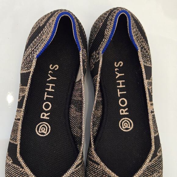 Rothy’s The Flat in Golden Shimmer Women’s Size 7 - Picture 4 of 8